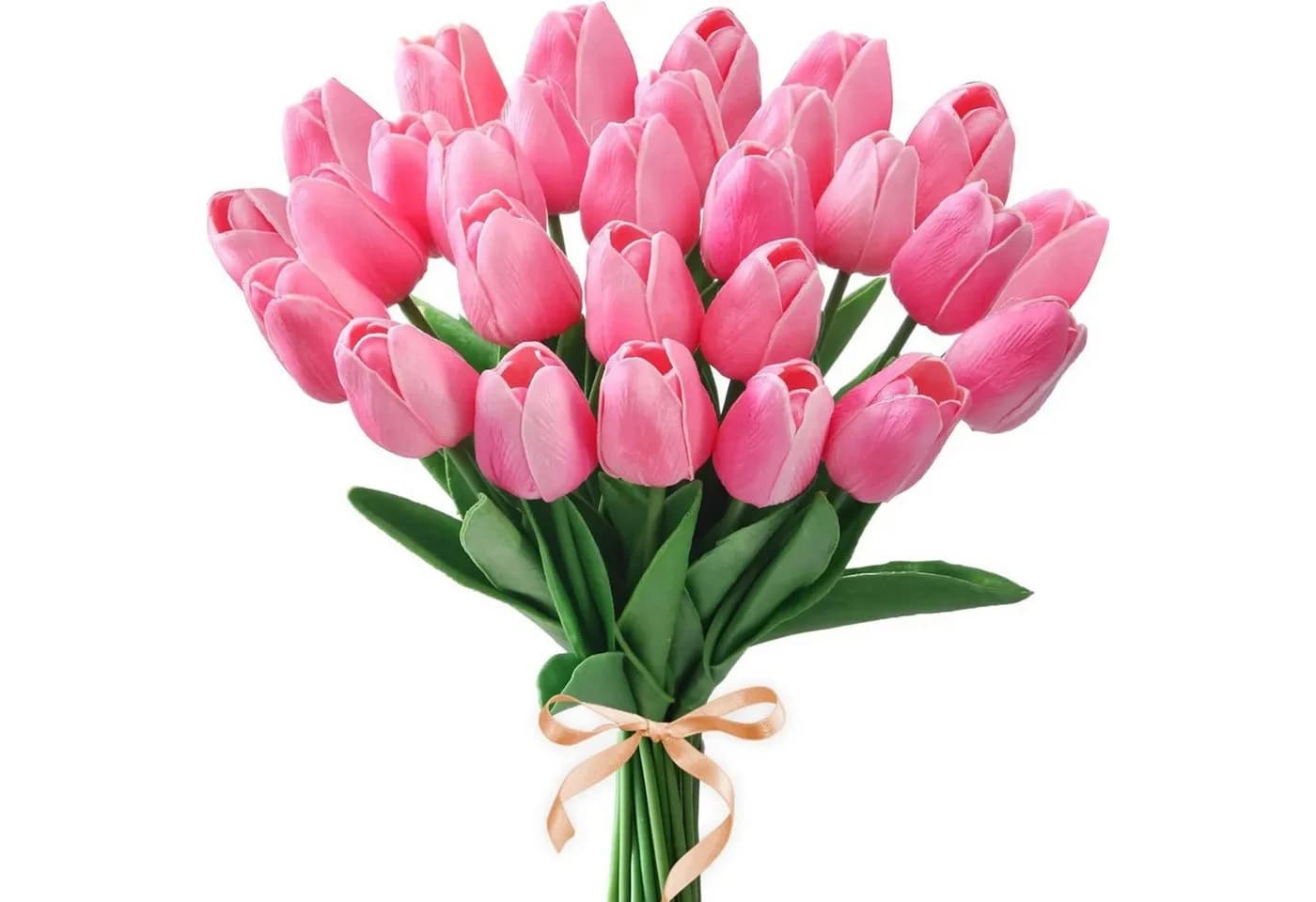 HS.SUPPLY Kunstblumen Tulpenstrauß 10-tlg. Rosa 35cm - Bild 2