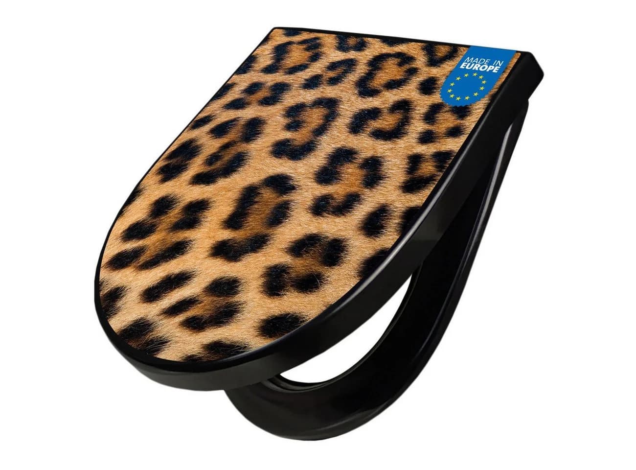banjado WC-Sitz Premium D-Form Leopardenfell Softclose - Bild 2