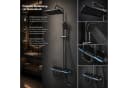 LuxaSteel Duschsystem Schwarz mit LED Display & Regendusche Bild 1