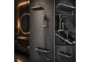LuxaSteel Duschsystem Schwarz mit LED Display & Regendusche Bild 2