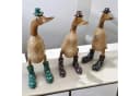 Kinaree Dekofigur Holz Ente mit Gummistiefel und Hut Bild 2