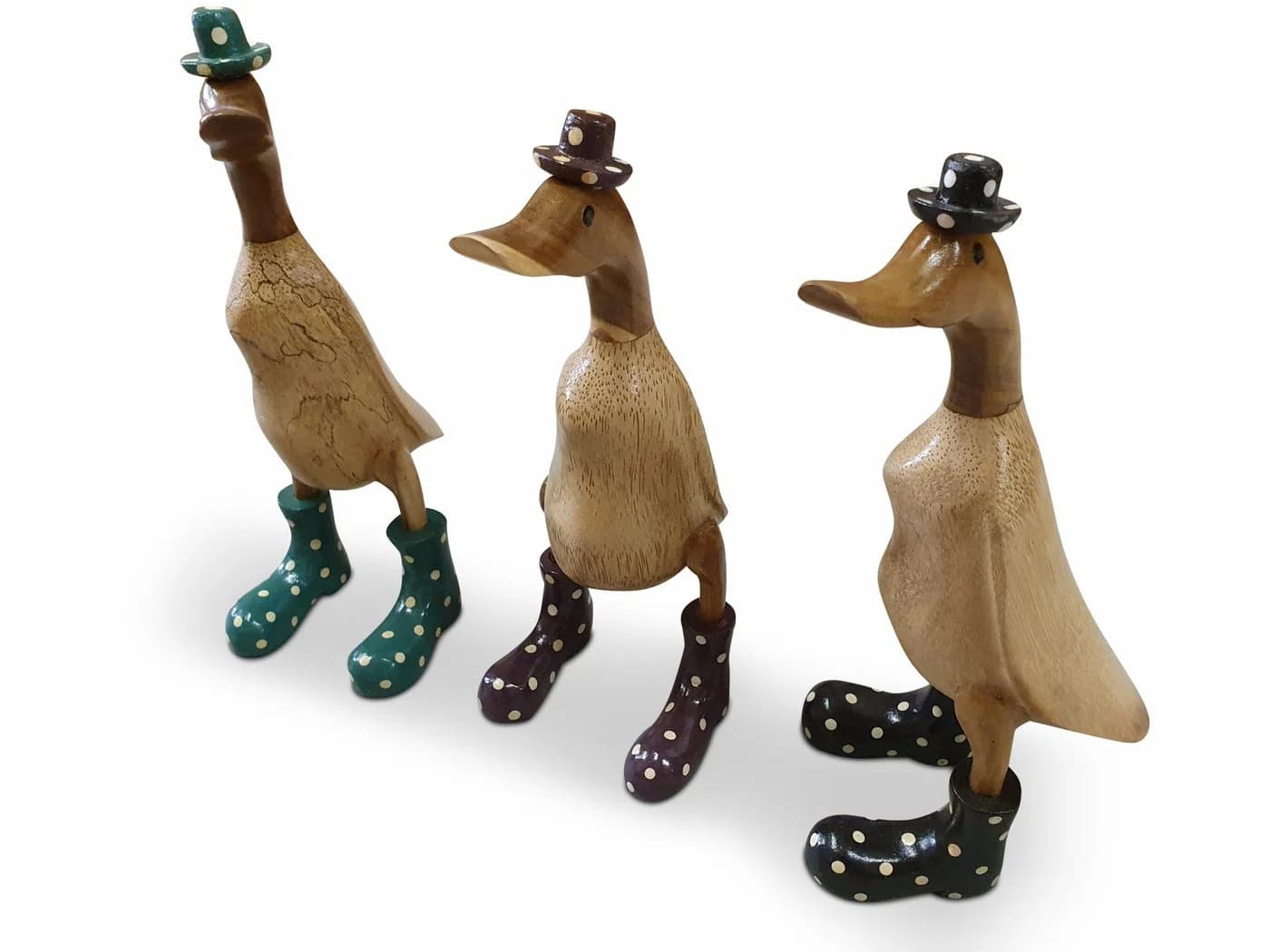 Kinaree Dekofigur Holz Ente mit Gummistiefel und Hut - Bild 3