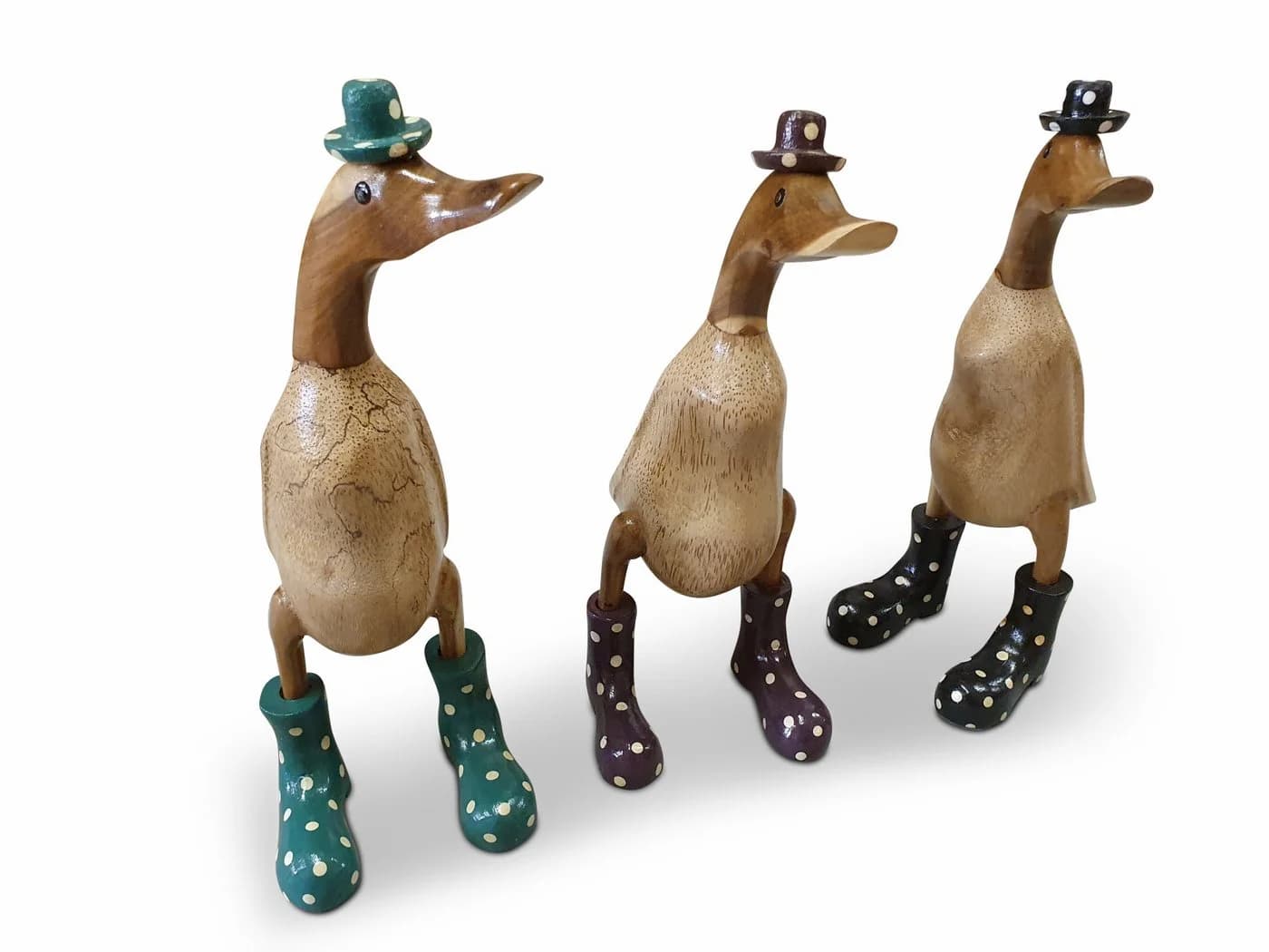 Kinaree Dekofigur Holz Ente mit Gummistiefel und Hut - Bild 4