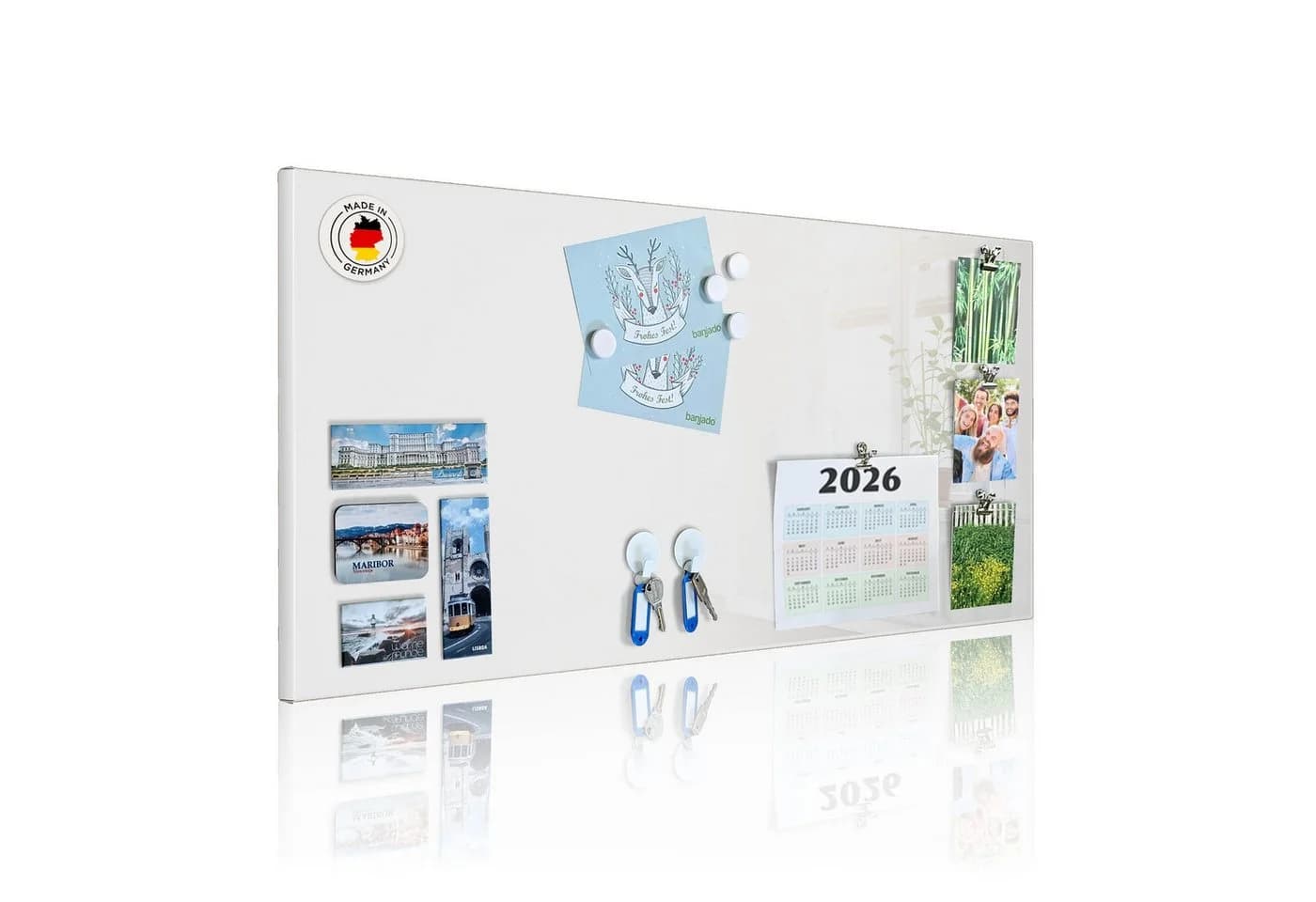 banjado Magnettafel 78x37cm Metall Magnetisch - Bild 2