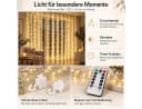 Norvéa Home LED-Lichterkette Lichtervorhang Warmweiß mit Fernbedienung Bild 1