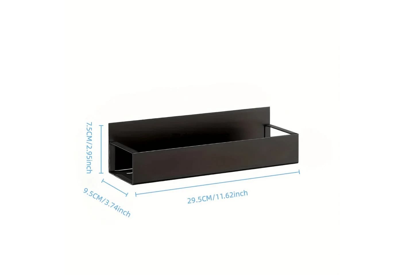 Norvéa Home Magnetisches Ablageregal aus Metall Schwarz