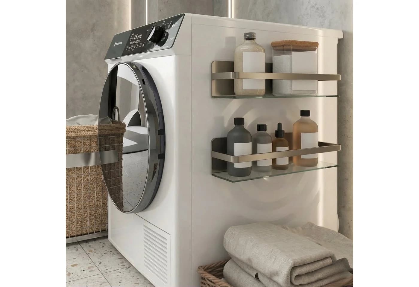Norvéa Home Magnetisches Ablageregal aus Metall Schwarz - Bild 3