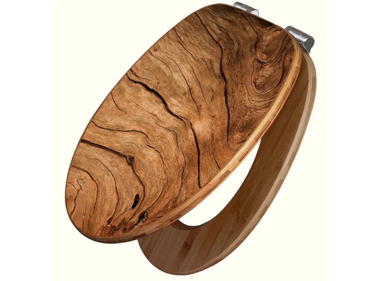 banjado WC-Sitz aus Bambus Trockenes Holz Motiv - Bild 2