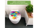 banjado WC-Sitz mit Kindersitz Farbspritzer Weiß Bild 1