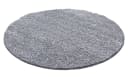 Stilvoll Günstig Hochflor-Teppich Rund Grau Polypropylen Bild 2