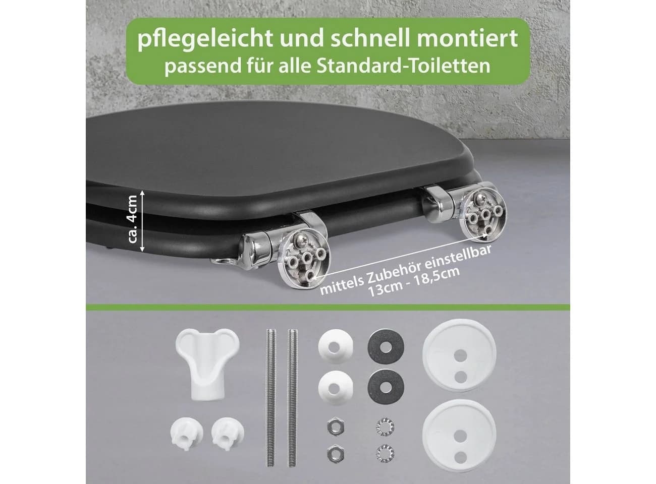 banjado WC-Sitz Anthrazit Mandala-Landschaft - Bild 4