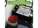 banjado WC-Sitz Anthrazit mit Absenkautomatik Motiv Dreiecke Rot Bild 5