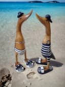 Kinaree Dekofigur Bambus Holz Bade Enten Paar 2er Set Bild 2