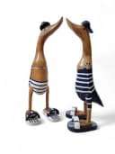 Kinaree Dekofigur Bambus Holz Bade Enten Paar 2er Set Bild 4