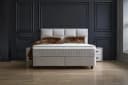 ABC Bedding Boxspringbett AYANA Grau Beige Samt Velours mit Bettkasten Bild 2