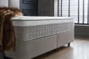 ABC Bedding Boxspringbett AYANA Grau Beige Samt Velours mit Bettkasten Bild 4