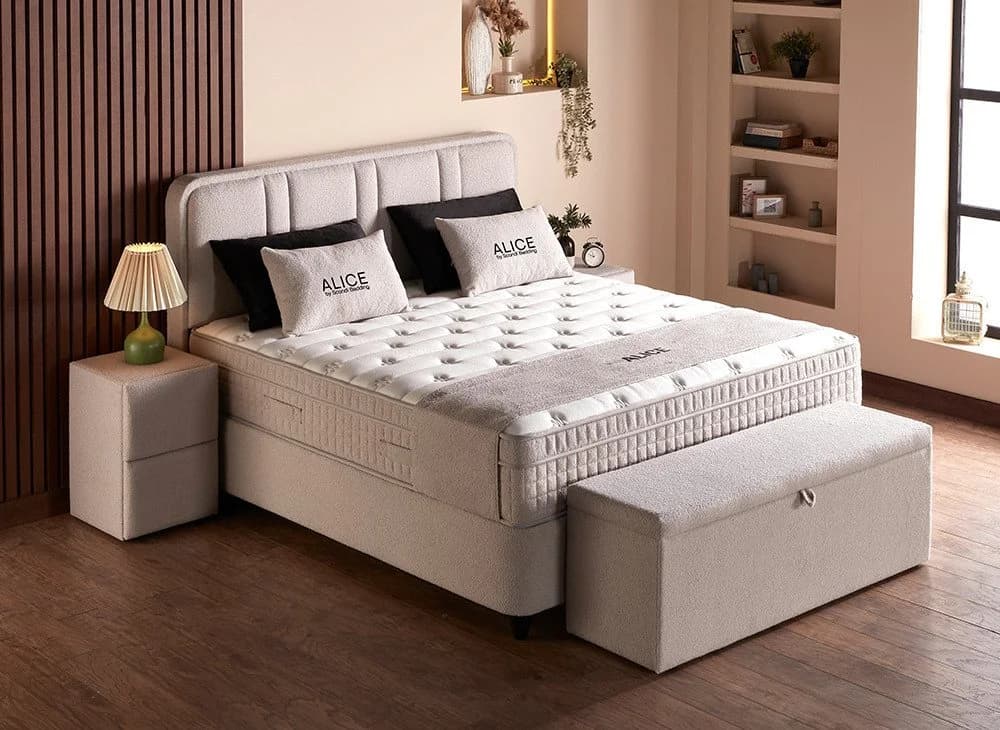 abc bedding Boxspringbett Alice Beige mit Bettkasten - Bild 5
