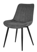 YOZI Esszimmerstuhl 6er Set Kunstleder Metallbeine gepolstert grau Bild 5