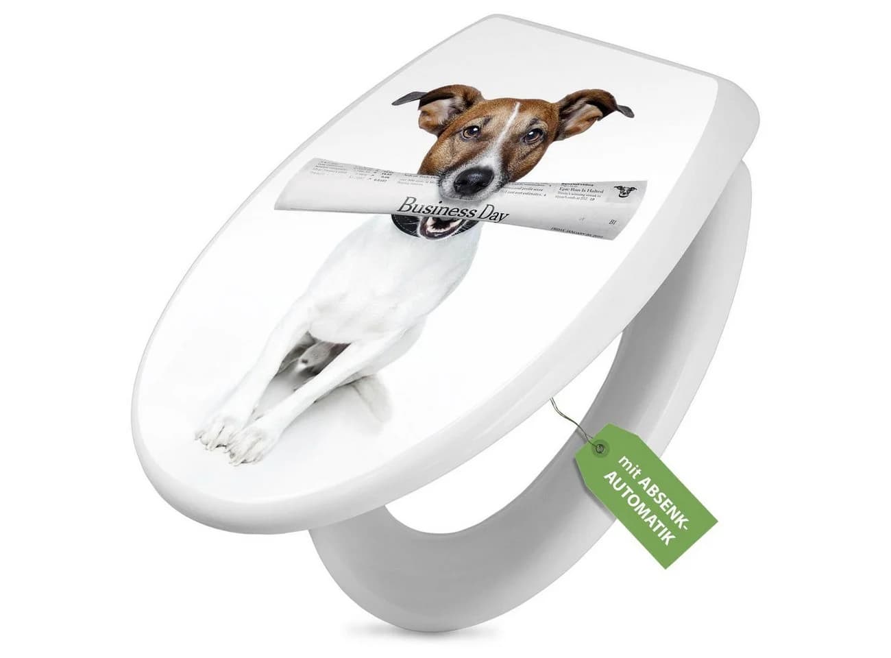 banjado WC-Sitz mit Absenkautomatik Motiv Business Day Weiß - Bild 2