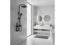 LuxaSteel Duscharmatur mit Regendusche & Display Schwarz/Grau Bild 1