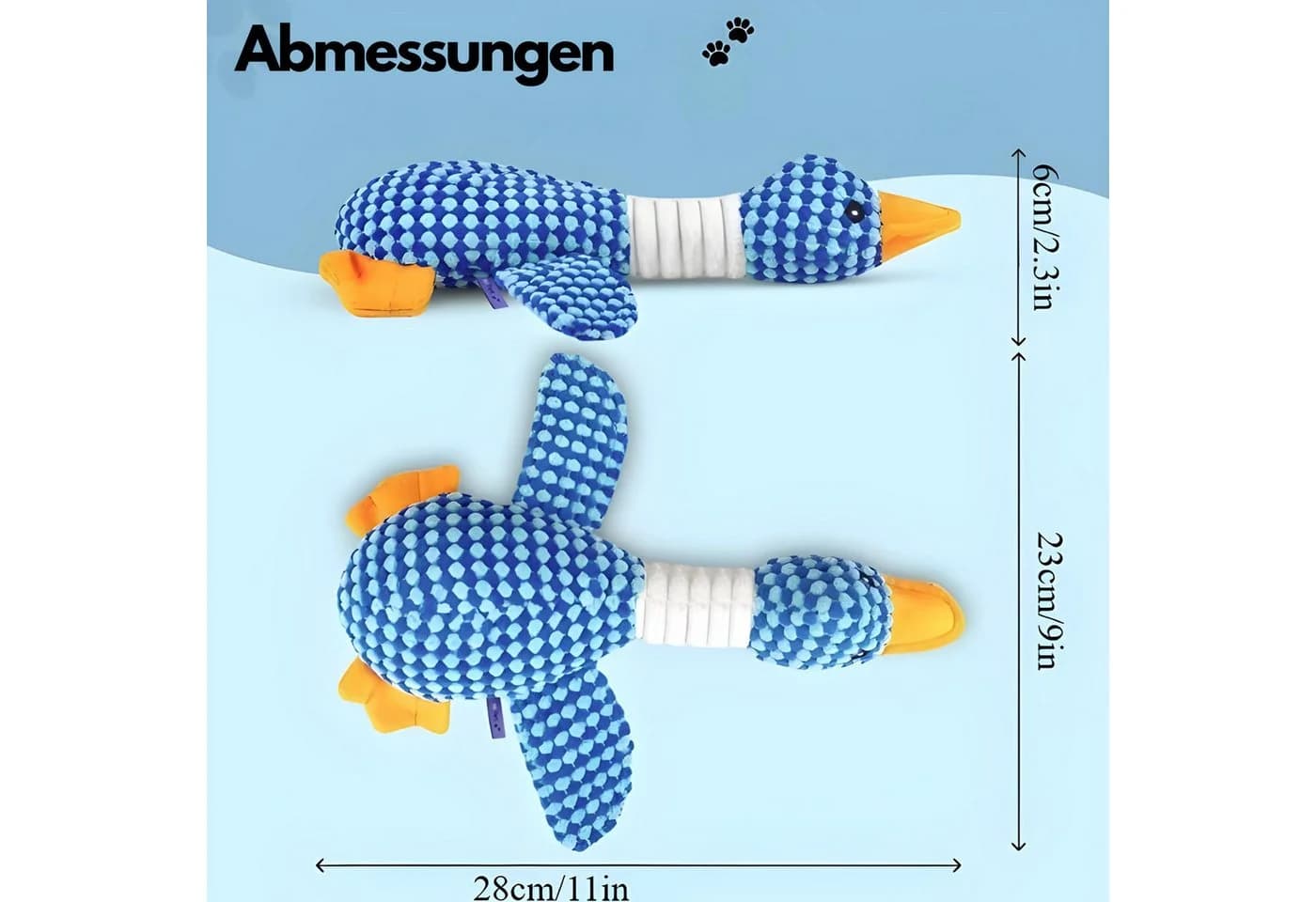 FLOCKI Pets™ Quietschendes Hundespielzeug Ente
