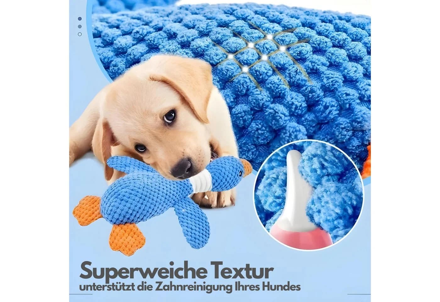 FLOCKI Pets™ Quietschendes Hundespielzeug Ente - Bild 4