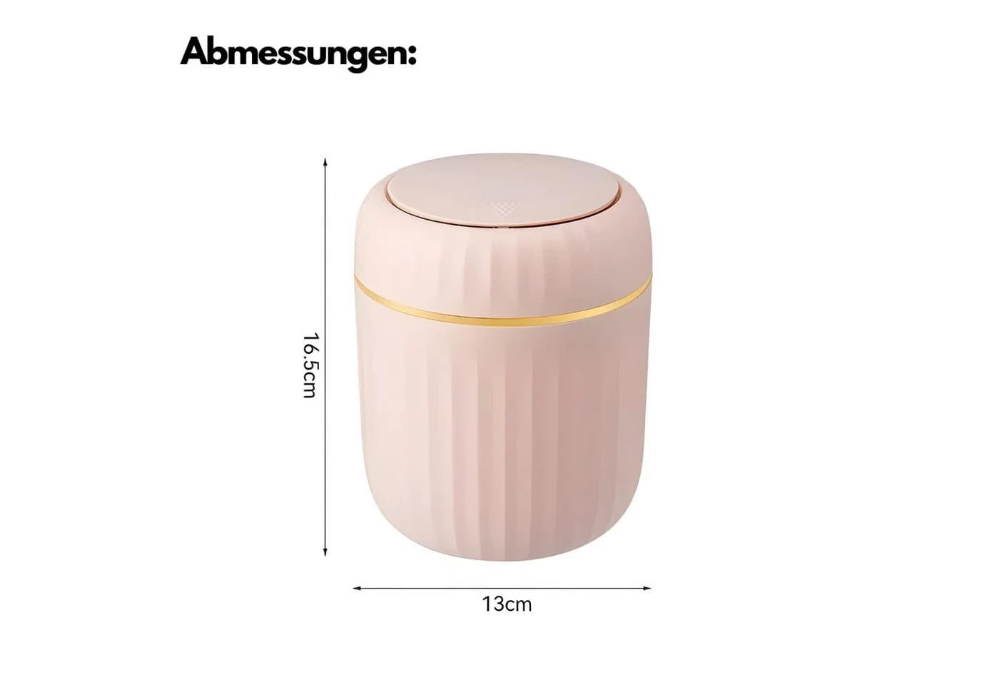 Norvéa Home Tischmülleimer Rosa mit abnehmbarem Deckel