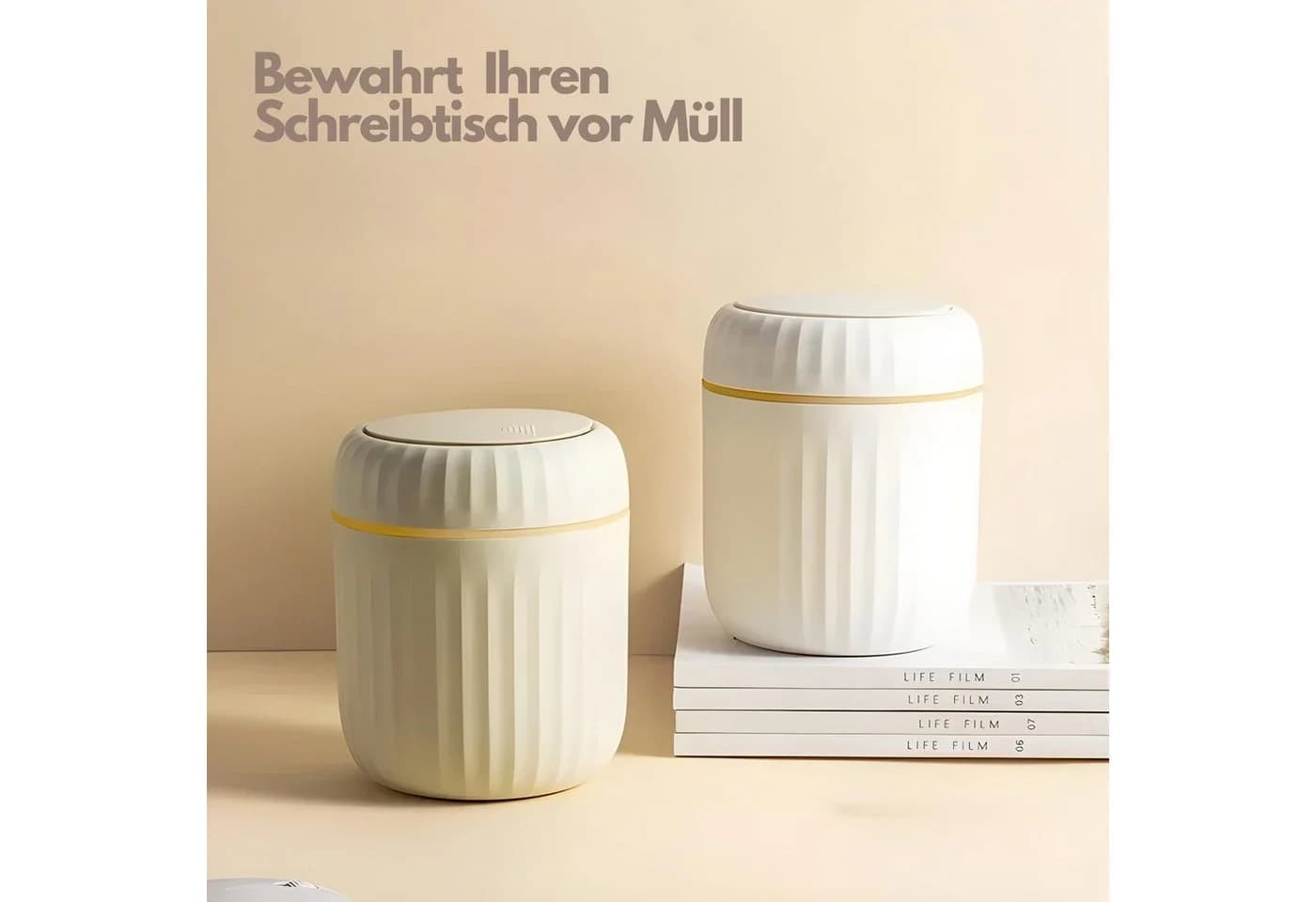 Norvéa Home Tischmülleimer Rosa mit abnehmbarem Deckel - Bild 5
