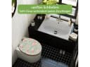 banjado WC-Sitz Bambus mit Absenkautomatik Blumenmotiv Altrosa Bild 1