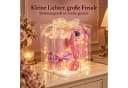Norvéa Home Kunstblume Geschenkbox mit Teddybär, rosa Rosen & LED Bild 3