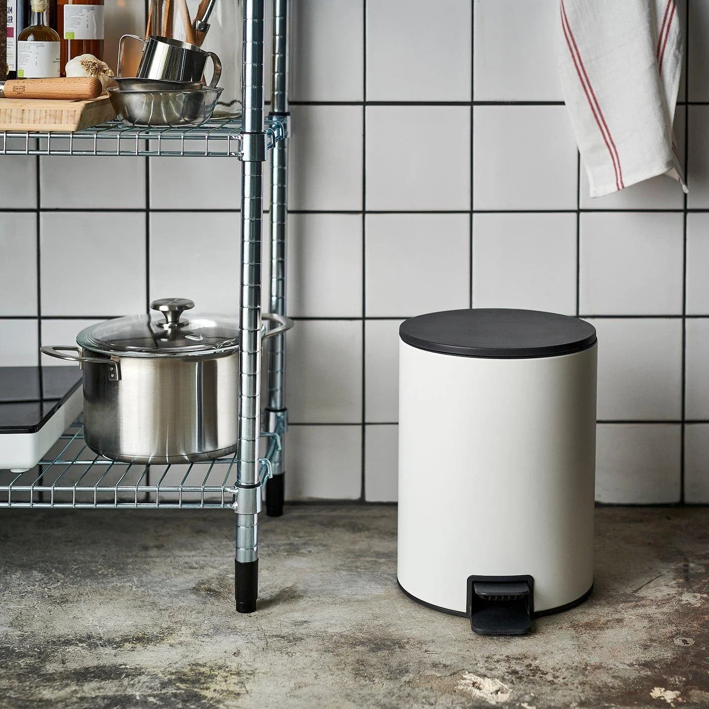 IKEA TURRIDNING Treteimer Weiß/Anthrazit