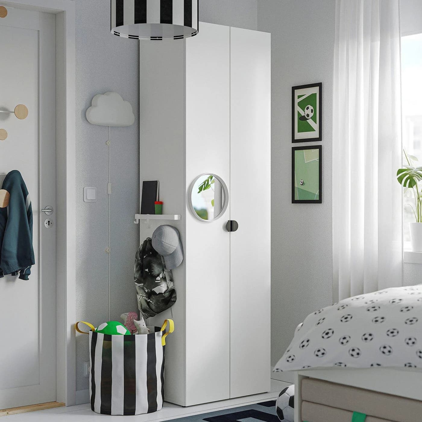 IKEA LASTARE Schrankkombination Weiß mit Drahtkörben