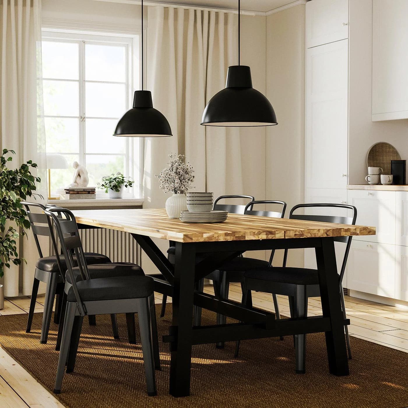 IKEA RAMSNÄS Stuhl Dunkelgrau Stahlgestell waschbarer Bezug