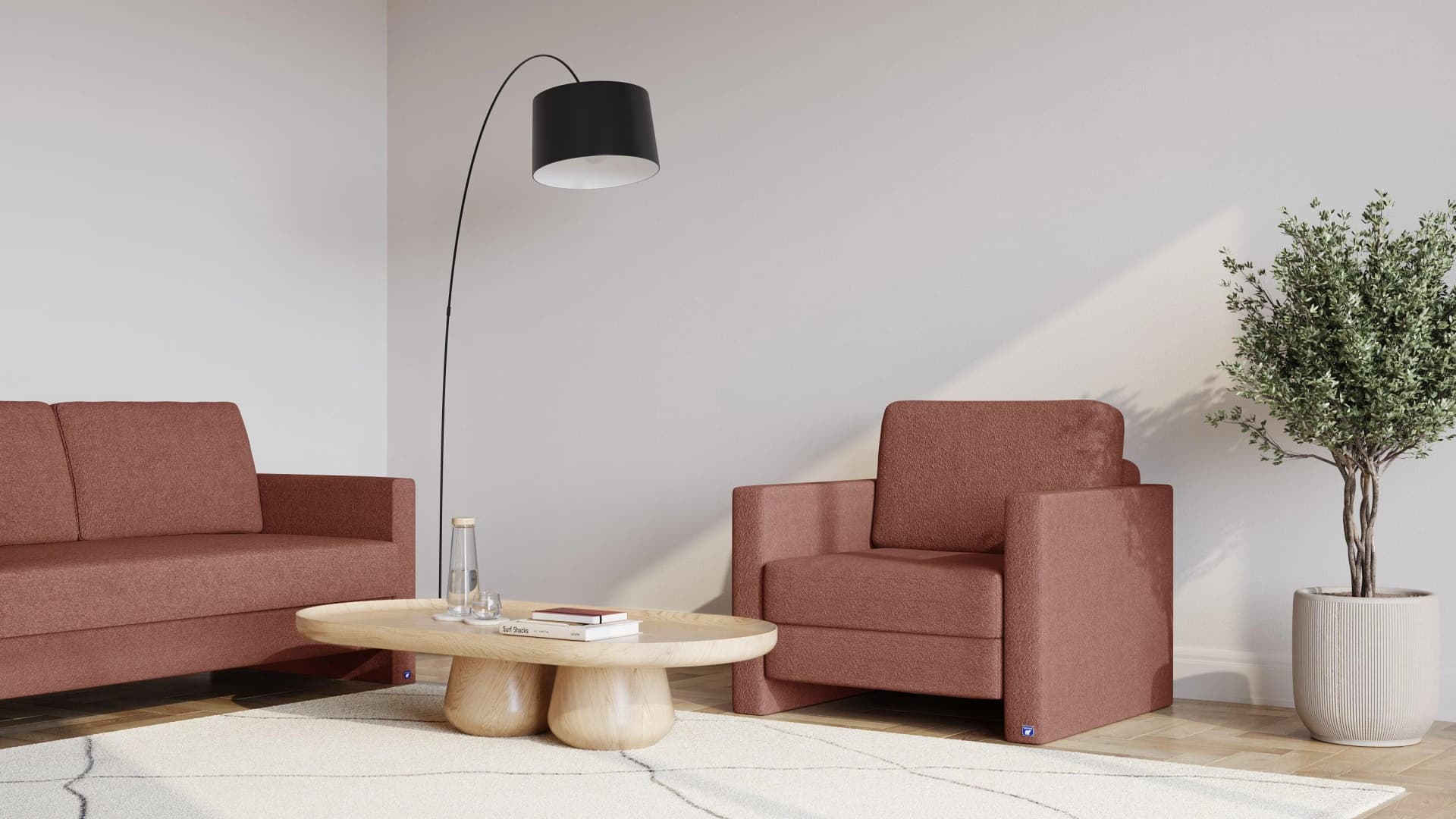 BRUNO Schlafsessel Beige Massivholz Boxspringkomfort