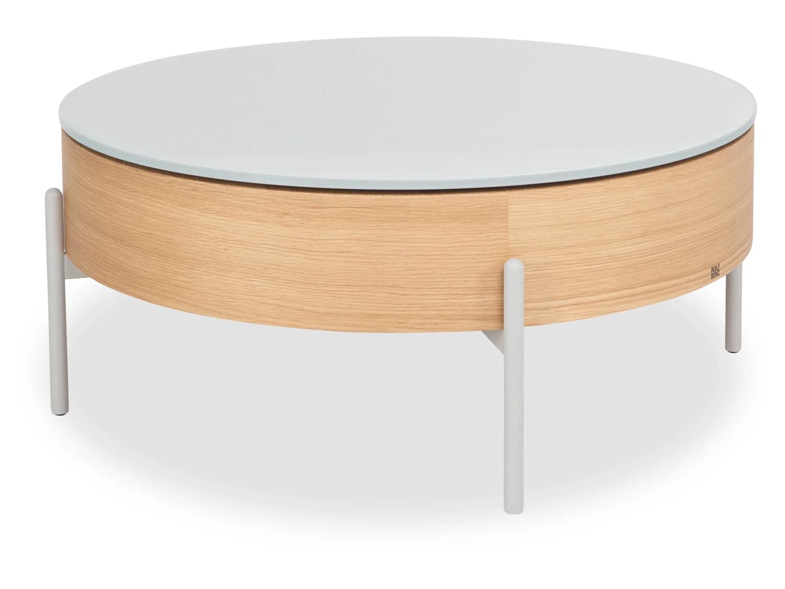 Couchtisch ROLF BENZ 913 Glas Eiche furniert grau