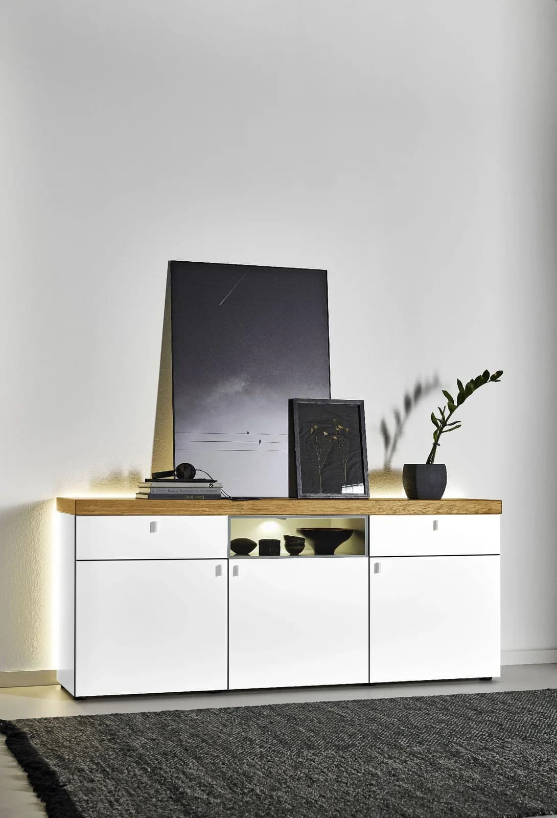 Sideboard VENJAKOB PLAN X2 Weiß Eiche Modern