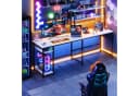 Furnicopia Eckschreibtisch 140 * 120cm L-förmiger Computertisch mit LED und USB Bild 4
