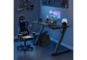 HOMALL Gamingtisch 120x60 cm Schwarz Z-Frame mit Headset-Haken Bild 1