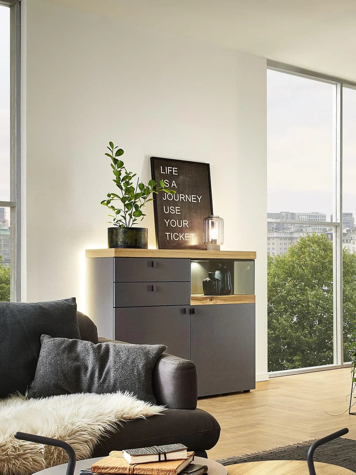 Sideboard VENJAKOB PLAN X2 Grau Modern