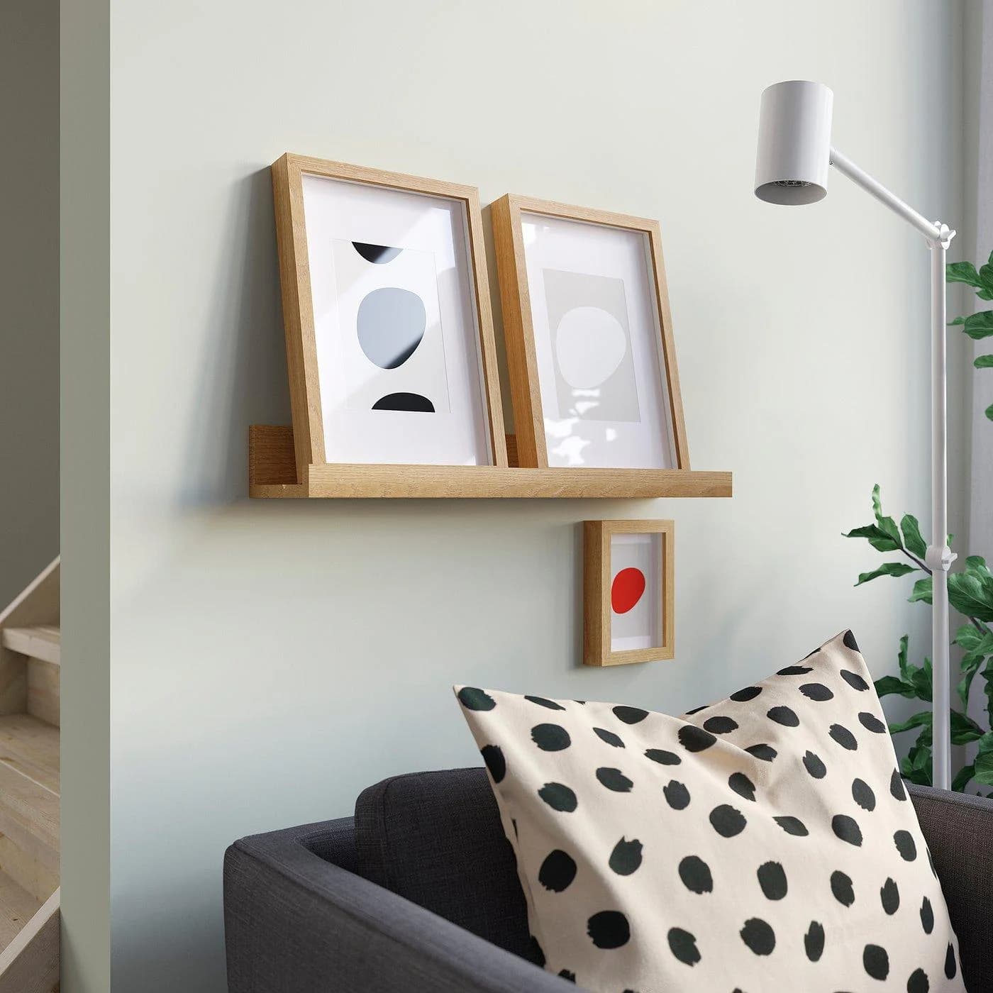 IKEA MOSSLANDA Bilderleiste Eichenachbildung