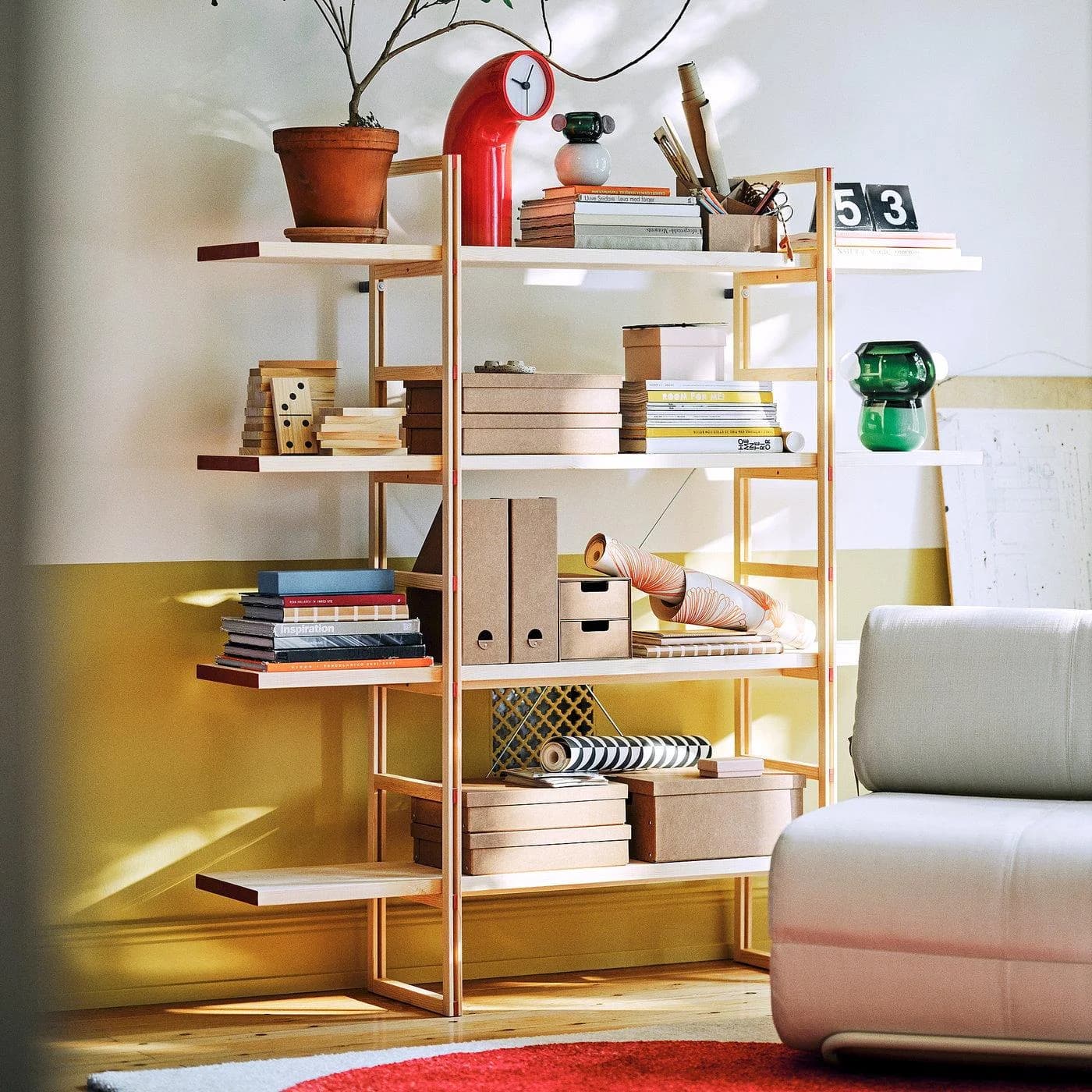 IKEA PS 2026 Regal Kiefernholz Rot