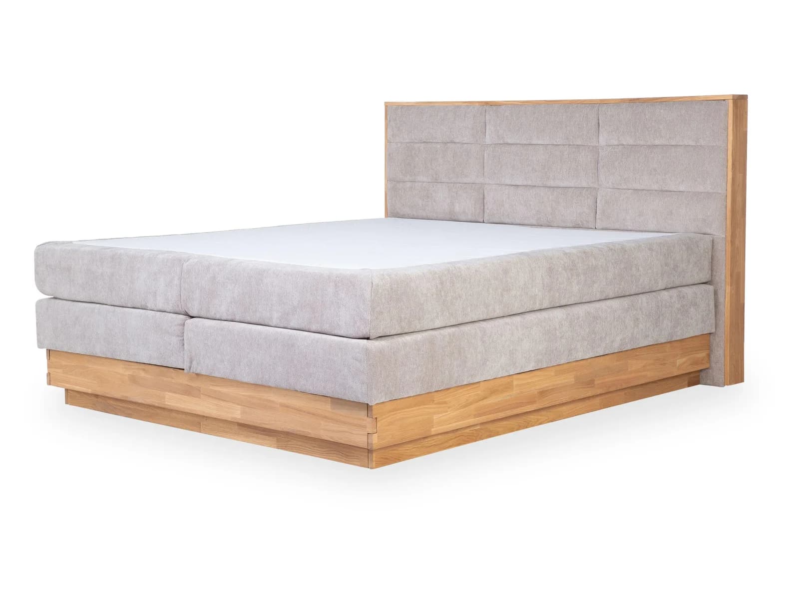 Boxspringbett VALMONDO INCANA Beige Stoff mit Bettkästen