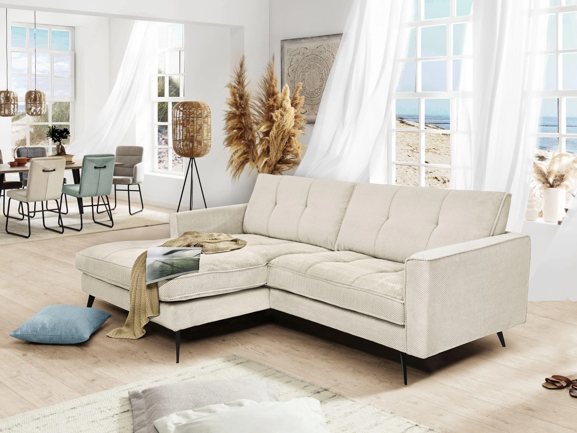 Sansibar Polsterecke SANSIBAR RASKEN Beige Stoff