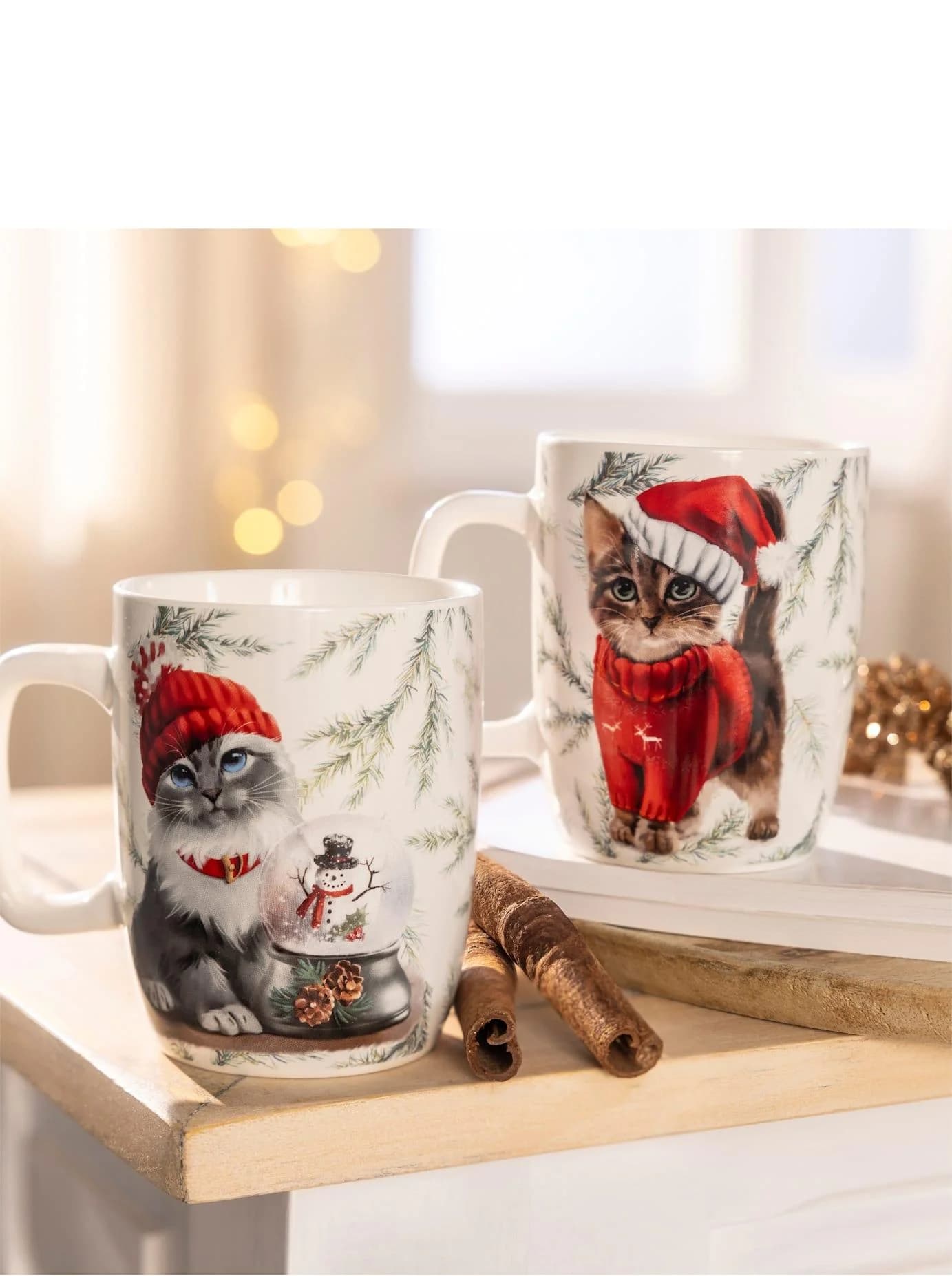 Baur Versand Christbaumschmuck Tassenset Beige Porzellan