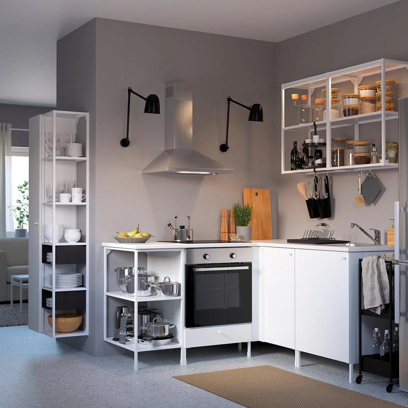 IKEA ENHET Aufbewahrungskombi Weiß