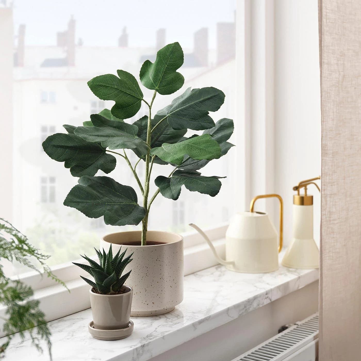 IKEA SMÅTÄRNA Künstliche Topfpflanze Feigenbaum Papier Grün