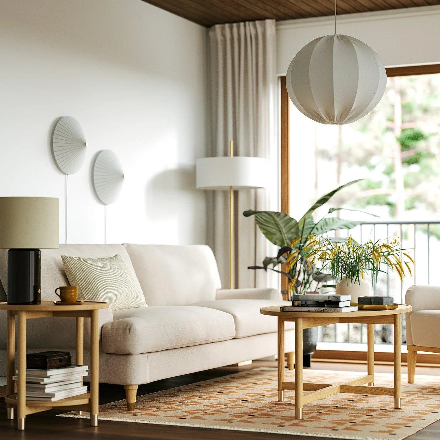 IKEA VALNÄS Couch-/Beistelltisch 2er-Set Eichenfurnier