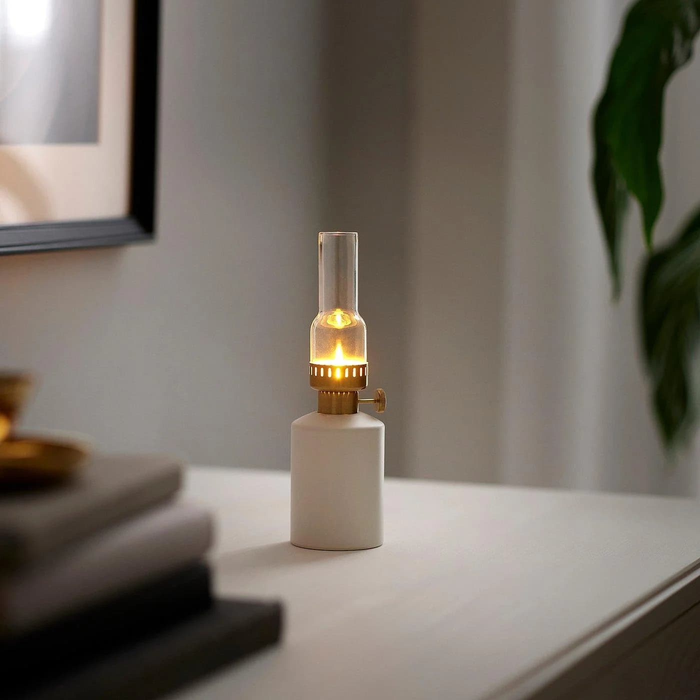 IKEA KNÖLTÅNG Tischdekoration LED Weiß Timer