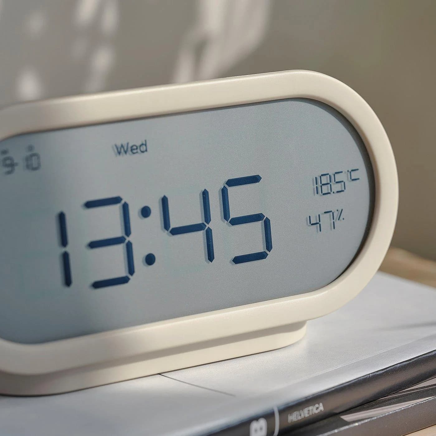 IKEA RÖDSTRÄFSE Wecker mit Thermometer und Hygrometer Beige