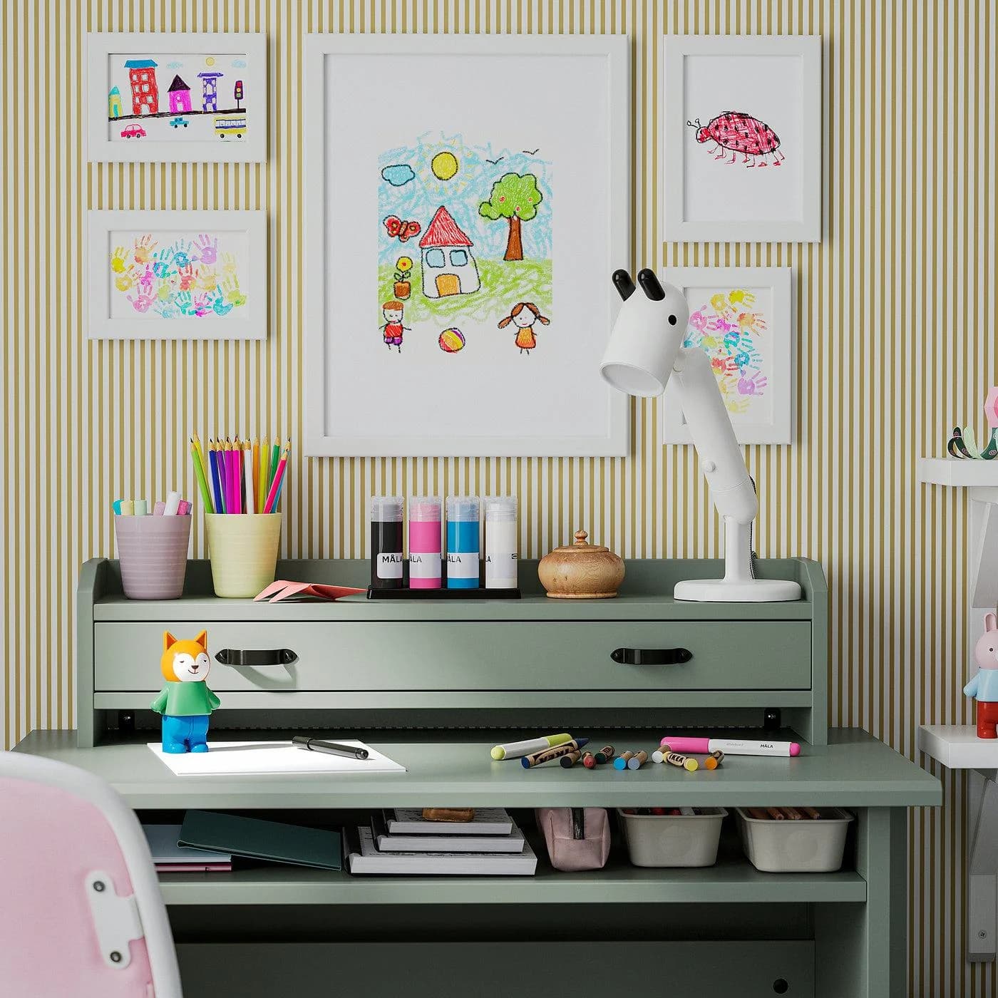 IKEA BRYTNING Aufsatz Grün - Zusätzlicher Stauraum für Schreibtische